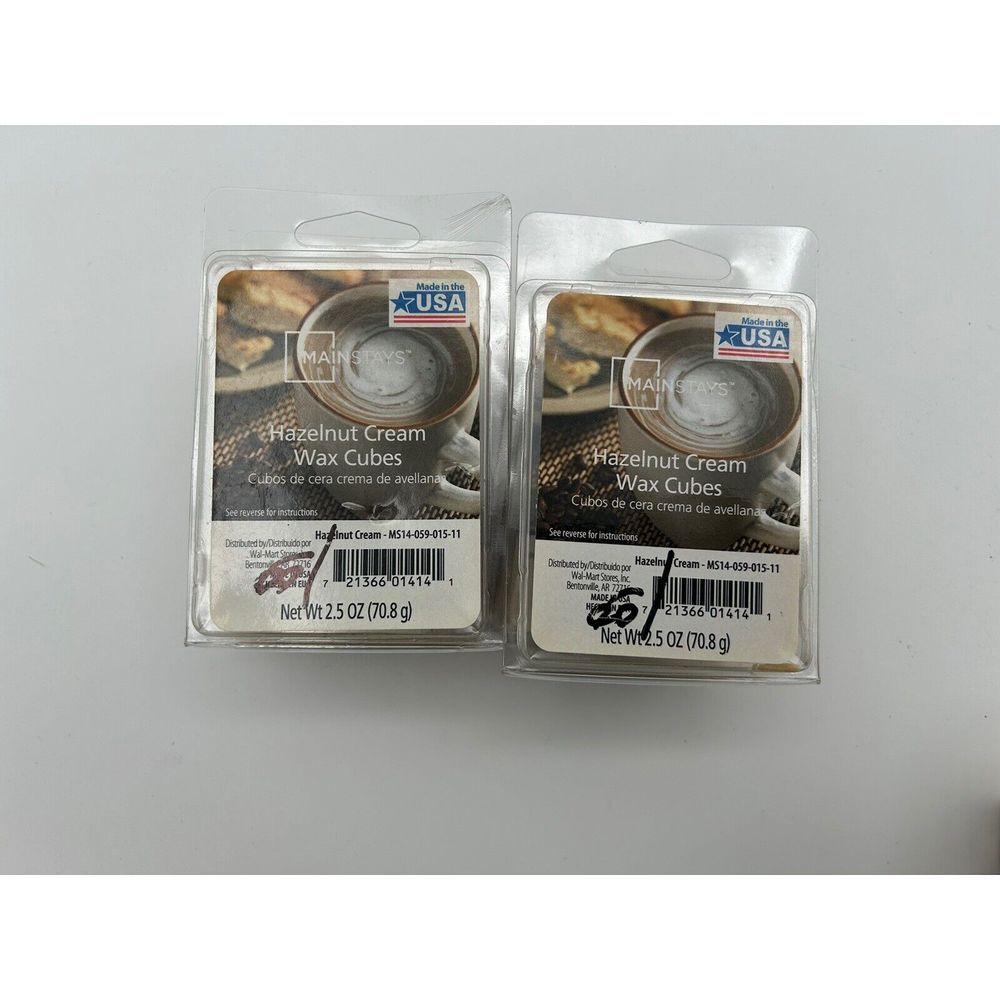 4x Mainstay Hazelnut‎ & Cream Wax Cubes